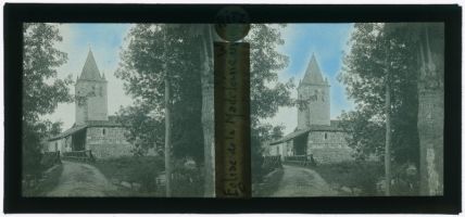 plaque de verre photographique ; Saint-Jean-Pied-de-Port - Eglise de la Madeleine (Ritz)