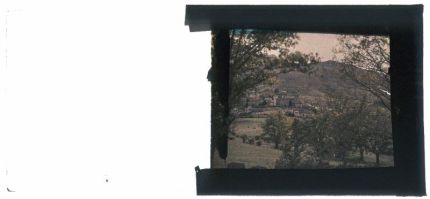 plaque de verre photographique ; Ascain - Vue partielle du village