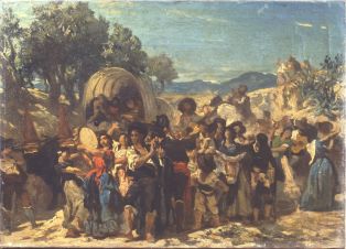 Bohémiens et bohémiennes au retour d'une fête en Andalousie - DEHODENCQ Alfred ; © LEPAGE Jean ; © Ville de Narbonne