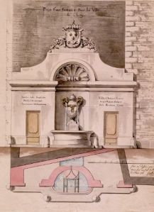 Projet d'une fontaine pour la ville de Cluny (1987-7-13)