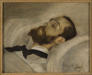 Eugène Bossard sur son lit de mort (1992-4-1)