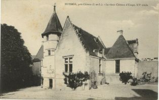carte postale ; HUISMES, près Chinon (I.-et-L.). - Le vieux Château d’Uzage, XVe siècle (2007.31.39)