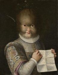 Portrait d' Antonietta Gonsalvus, Lavigna Fontagna, vers 1594-1595, château de Blois