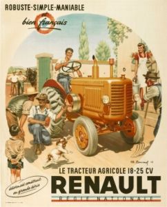 Affiche publicitaire ; Tracteur agricole Renault (006.07.02)