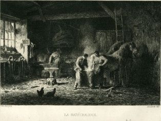 Estampe ; La maréchalerie (81.01.22)