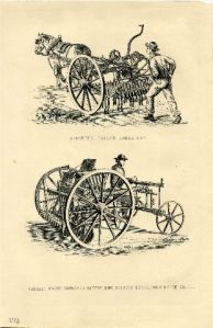 Estampe ; Garrett’s patent horse hoe ; Garrett &; son’s improved cleven row, suffolk lever, corn &; seed drill (81.01.34)