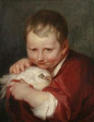 Enfant à la poule, Robert de Sery, XVIIIE siècle, château de Blois