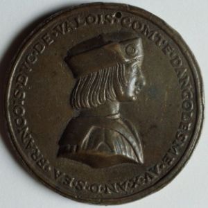 Médaille ; médaille de François d'Angoulême, Duc de Valois (869.4.1 ; Le numéro 869.4.1 indiqué sur une fiche est aussi attribué à une peinture. A corriger.)