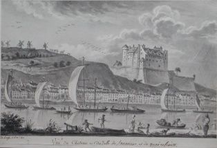 Vue du chateau ou citadelle de Saumur, et du quai enfesnest (titre inscrit) (M 2781 A 11)