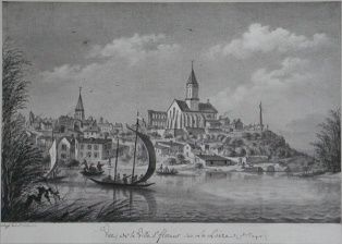 Vue de la Ville St Florent sur la Loire (7 lieues d’angers.) (titre inscrit) (M 2781 A 45)