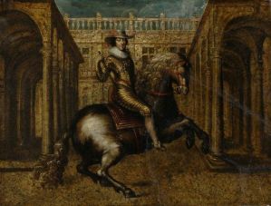 Gaston d'Orléans à cheval, attribué à Claude Deruet, vers 1630-1635, château de Blois