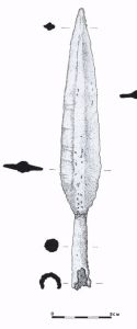 fer de lance ; mobilier de la tombe augustéenne de Fléré-la-Rivière (Indre) (84-1-46)