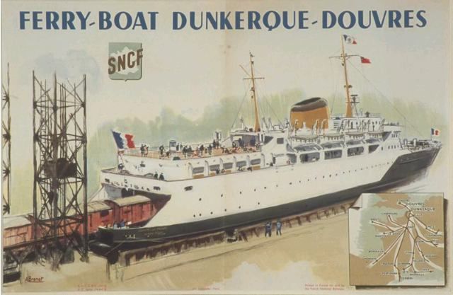affiche, Ferry-boat Dunkerque-Douvres