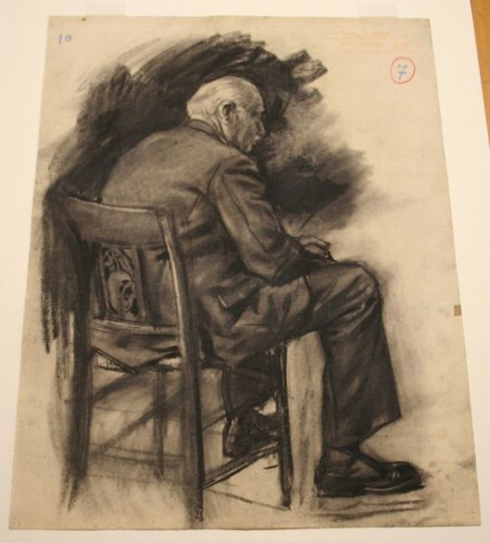 Portrait, Portrait au fusain de Victor Mary
