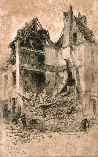 Arras, rue Saint Nicolas octobre 1917
