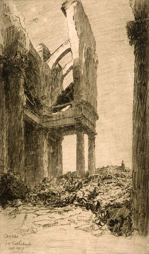 Arras, la cathédrale octobre 1917