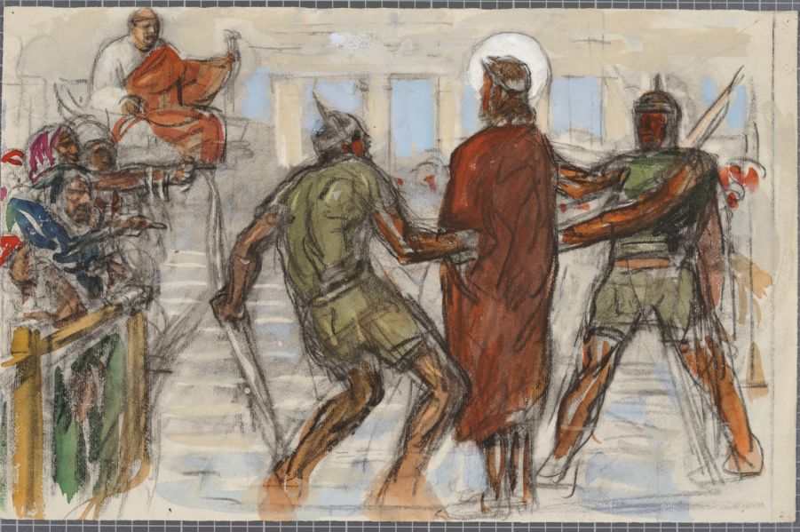Station 1 : le Christ devant Pilate