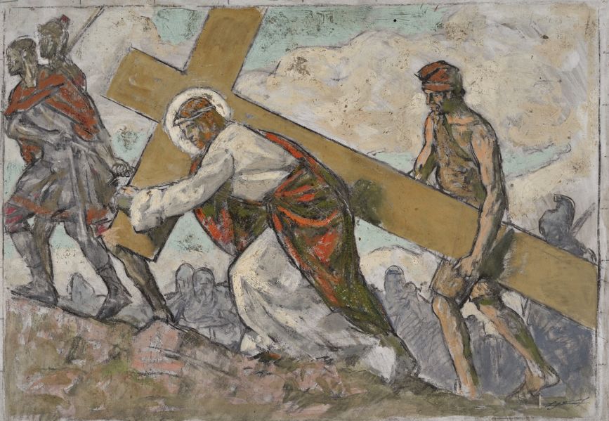 Station 5 : le Christ aidé par Simon de Cyrène