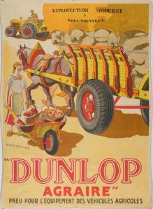 Dunlop agraire. Pneu pour l'équipement des véhicules agricoles