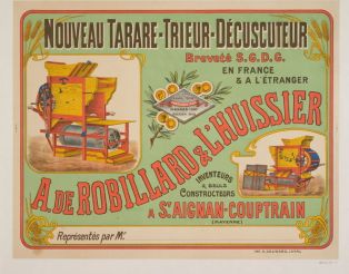 Nouveau tarare - trieur - décuscuteur A. de Robillard & L'Huissier ; © F. Lauginie – Le Compa – 2013