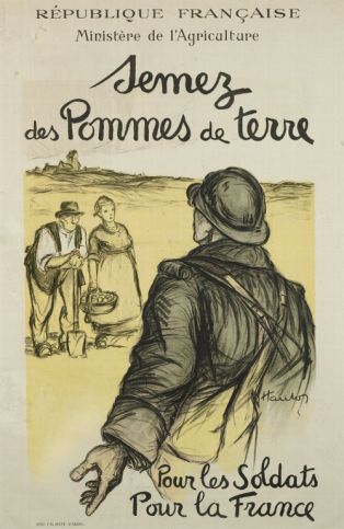 REPUBLIQUE FRANCAISE / Ministère de l'Agriculture / Semez des Pommes de terre / Pour les Soldats / Pour la France