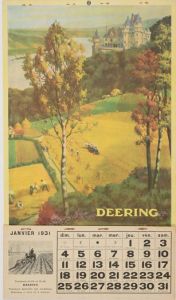 Calendrier Deering 1931