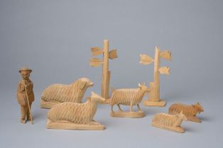 Berger ; moutons (miniatures )