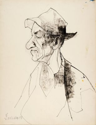 Le berger, dessin 1957 ; © Photographe : François Lauginie