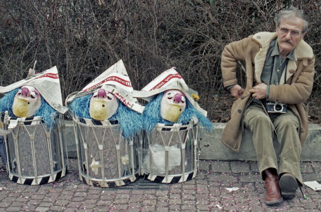 1981, pendant le carnaval de Bâle (Suisse)
