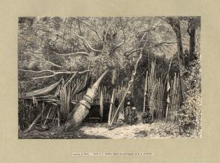 Le tour du Monde ; 1868 ; voyage à la Nouvelle Calédonie, 1863-67 sépulture à l'île des Pins ; Tombeau de Waton