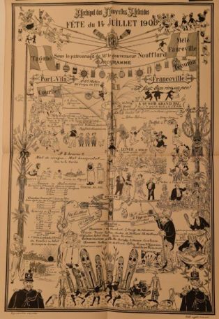 Archipel des Nouvelles Hébrides ; fête du 14 jullet 1908