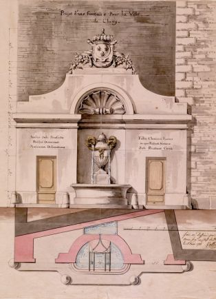 Projet d'une fontaine pour la ville de Cluny ; © Musée des Beaux-arts de Tours