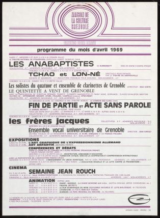 Programme du mois d'avril 1969
