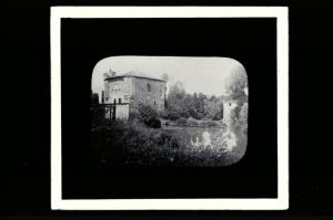 plaque de verre photographique ; Bagas, Moulin fortifié XIV