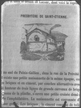 plaque de verre ; Presbytère de St Etienne" (imprimé dans l'ouvrage)