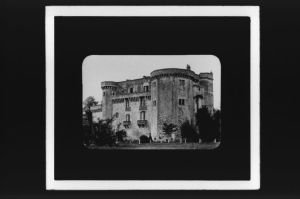 plaque de verre photographique ; Lamarque, le château, ensemble