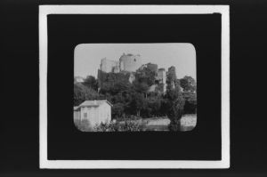 plaque de verre photographique ; château de Langoiran