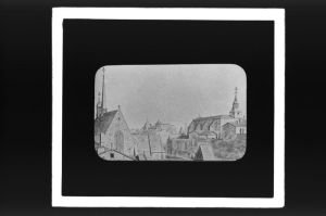 plaque de verre photographique ; Bordeaux, Hauteur de Puy Paulin d’après van der Hem 1638-1649