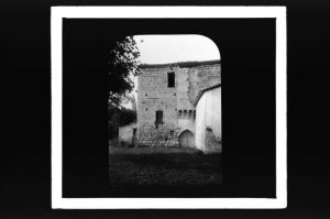 plaque de verre photographique ; Langoiran, Moulin fortifié de Labatut XIV