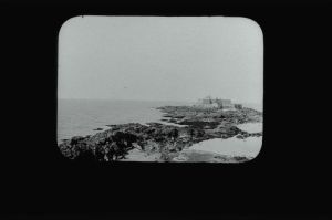 plaque de verre photographique ; Saint-Malo : promontoire