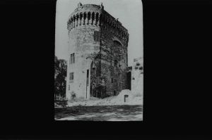 plaque de verre photographique ; Dinan : château de la duchesse Anne