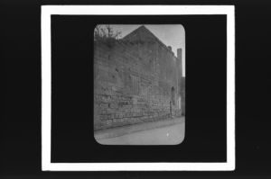 plaque de verre photographique ; Libourne, remparts