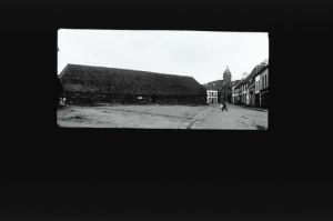 plaque de verre photographique ; Corlay : ruines du château