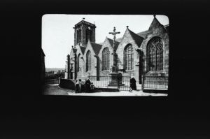 plaque de verre photographique ; Lannion : église de Saint-Jean-de-Baly