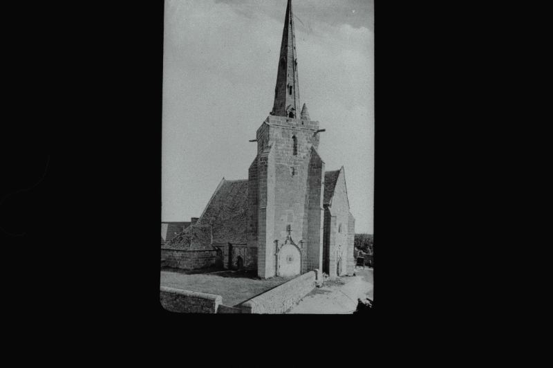 plaque de verre photographique ; Perros-Guirec : église de la Clareté