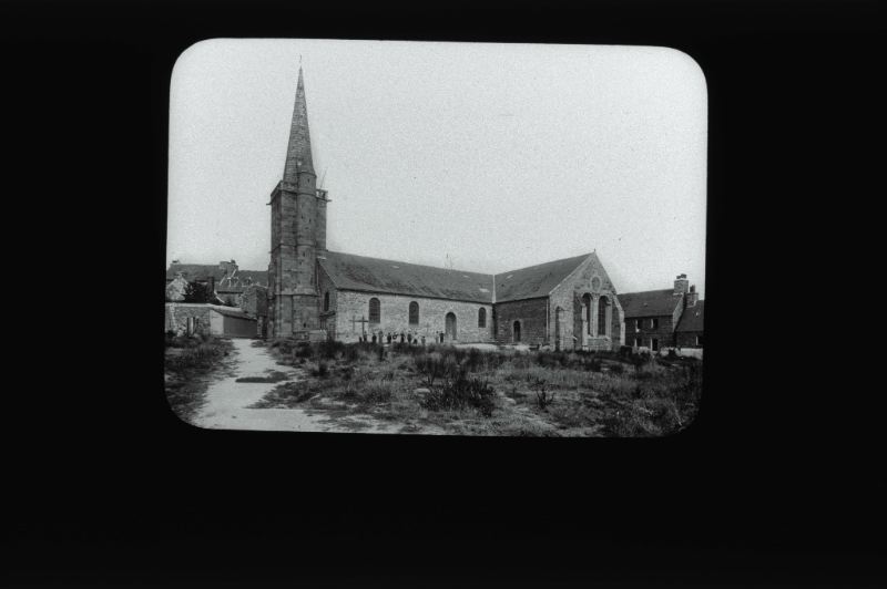 plaque de verre photographique ; Paimpol : église