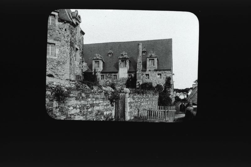 plaque de verre photographique ; Paimpol : Kérity : Abbaye de Beauport