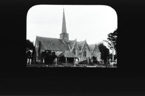 plaque de verre photographique ; Saint-Launeuc : église