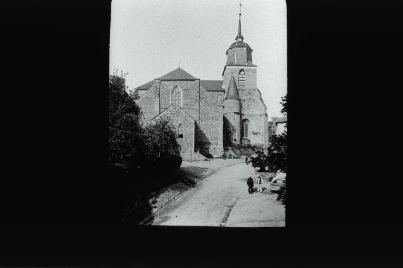 plaque de verre photographique ; Plénée-Jugon : église