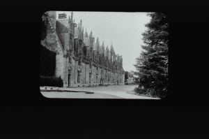 plaque de verre photographique ; Josselin : château : depuis le jardin